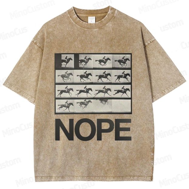 Nope Movie Graphic Washed T - Shirt