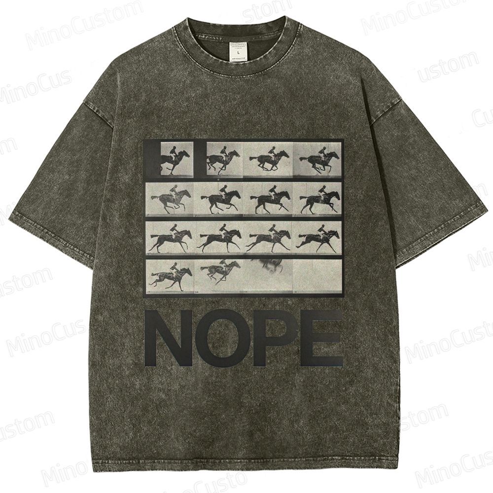 Nope Movie Graphic Washed T - Shirt