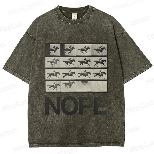 Nope Movie Graphic Washed T - Shirt