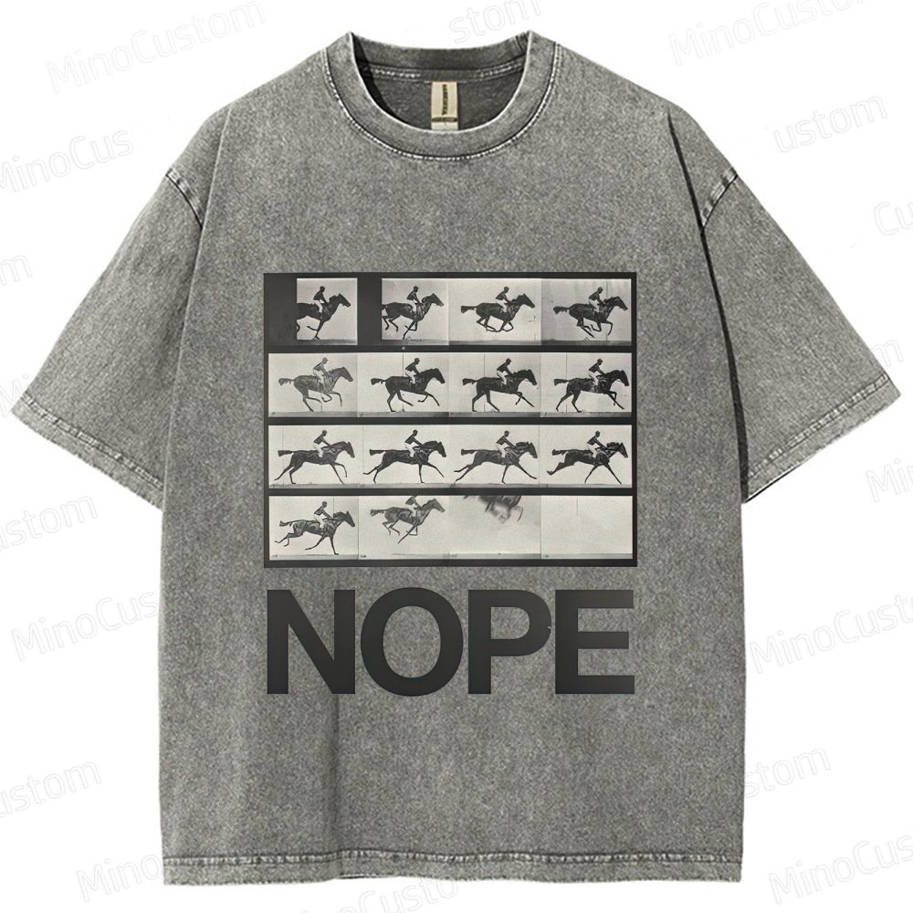 Nope Movie Graphic Washed T - Shirt