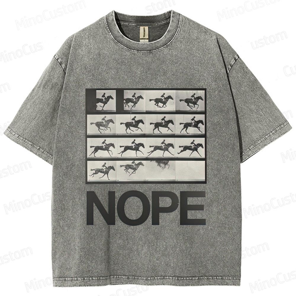 Nope Movie Graphic Washed T - Shirt