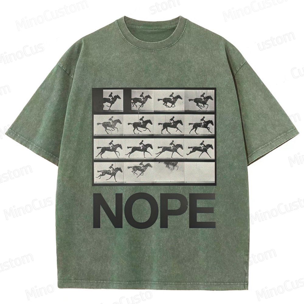 Nope Movie Graphic Washed T - Shirt