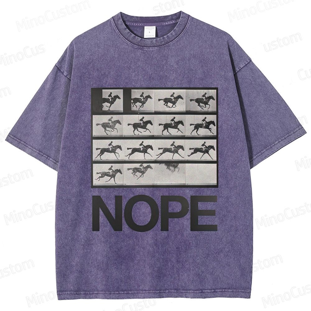 Nope Movie Graphic Washed T - Shirt