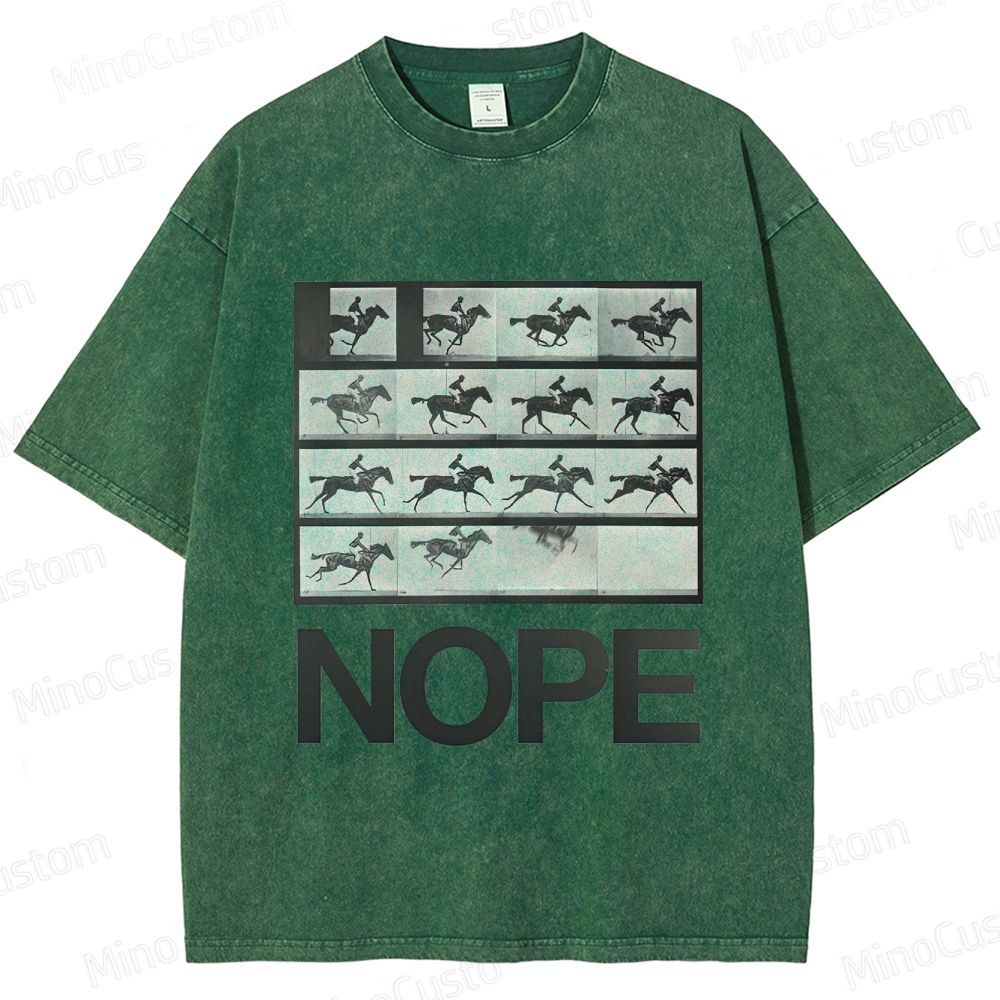 Nope Movie Graphic Washed T - Shirt