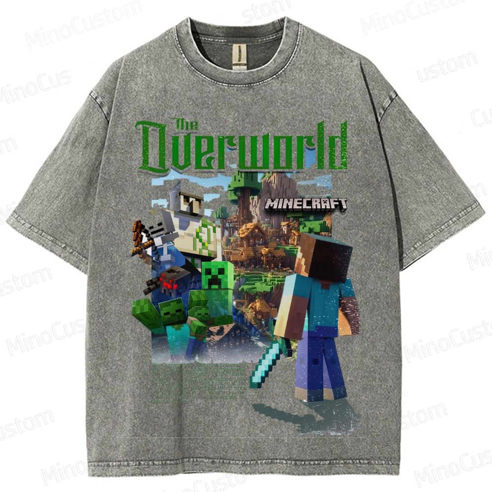 Minecraft The Overworld Graphic Washed T - Shirt