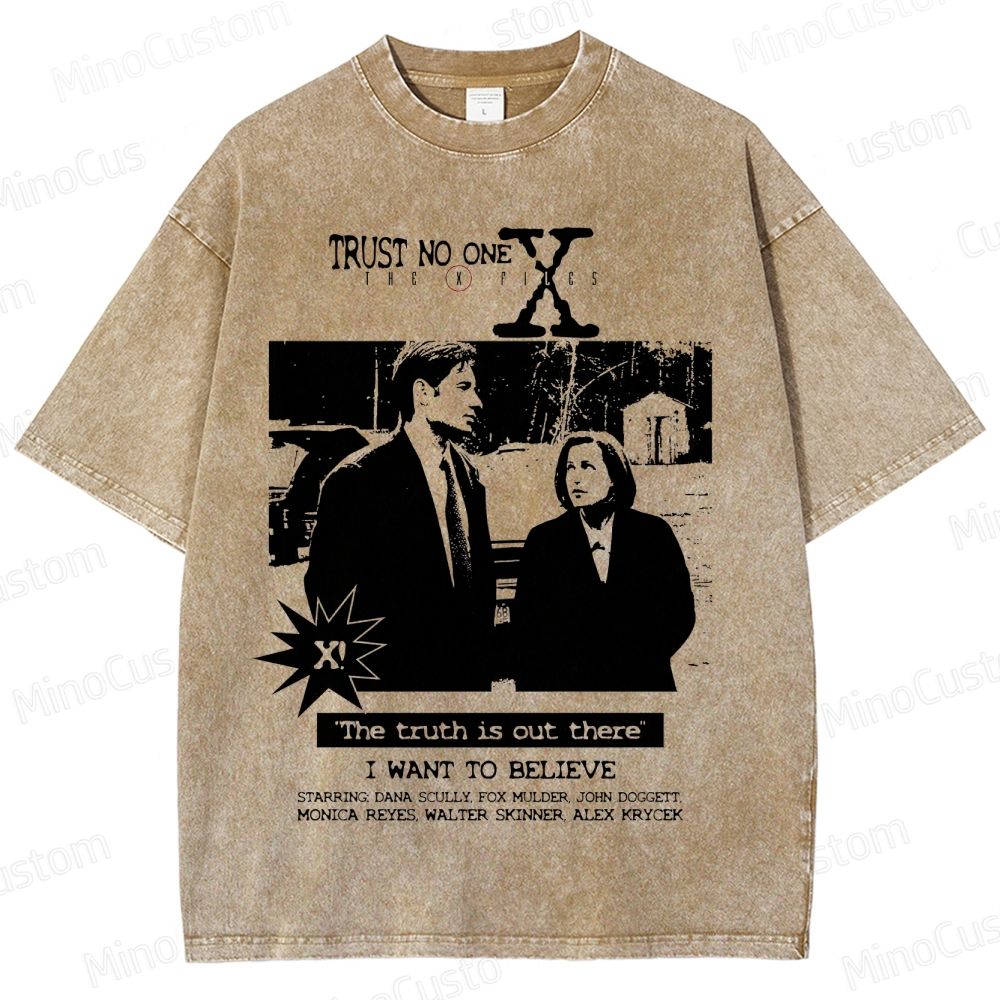 The X - Files "Trust No One" Vintage Washed T - Shirt