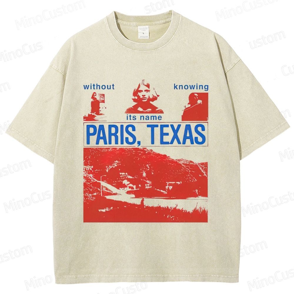 Paris, Texas Movie Art Graphic Washed T - Shirt