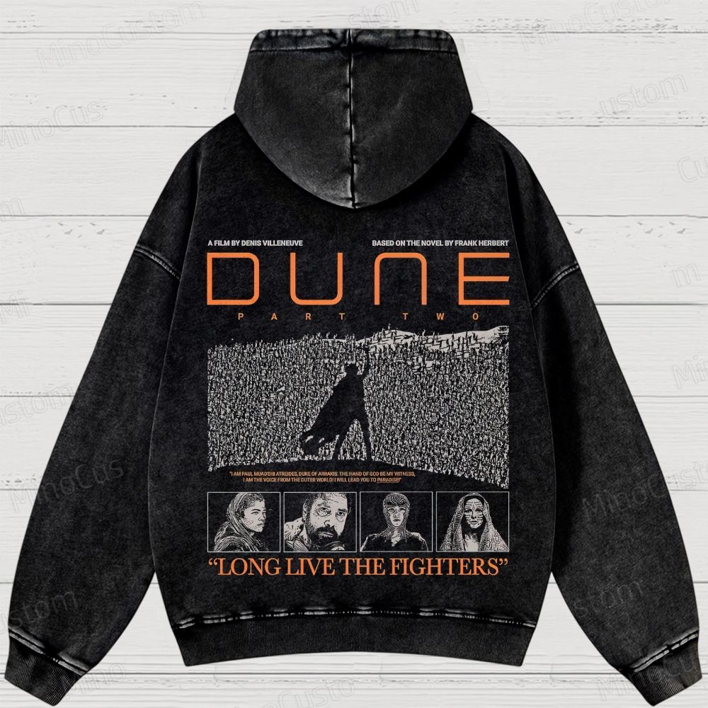 Dune Part Two Movie Graphic Washed Hoodie