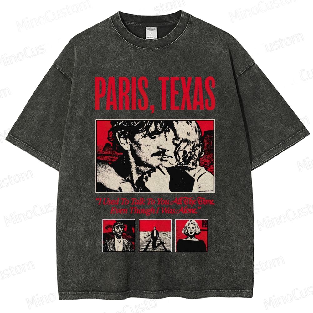 Paris, Texas Movie Graphic Washed T - Shirt