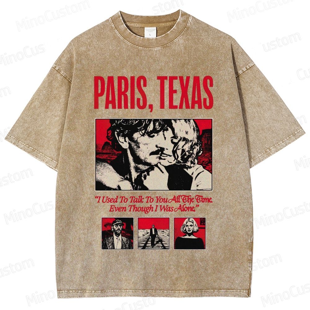 Paris, Texas Movie Graphic Washed T - Shirt