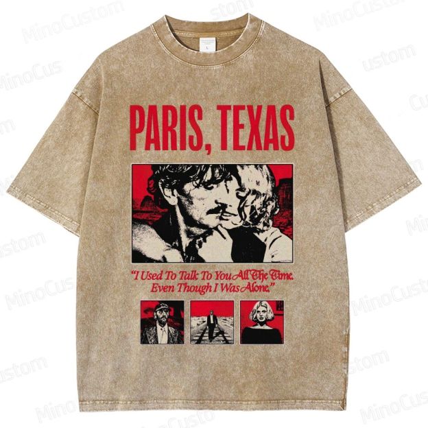 Paris, Texas Movie Graphic Washed T - Shirt