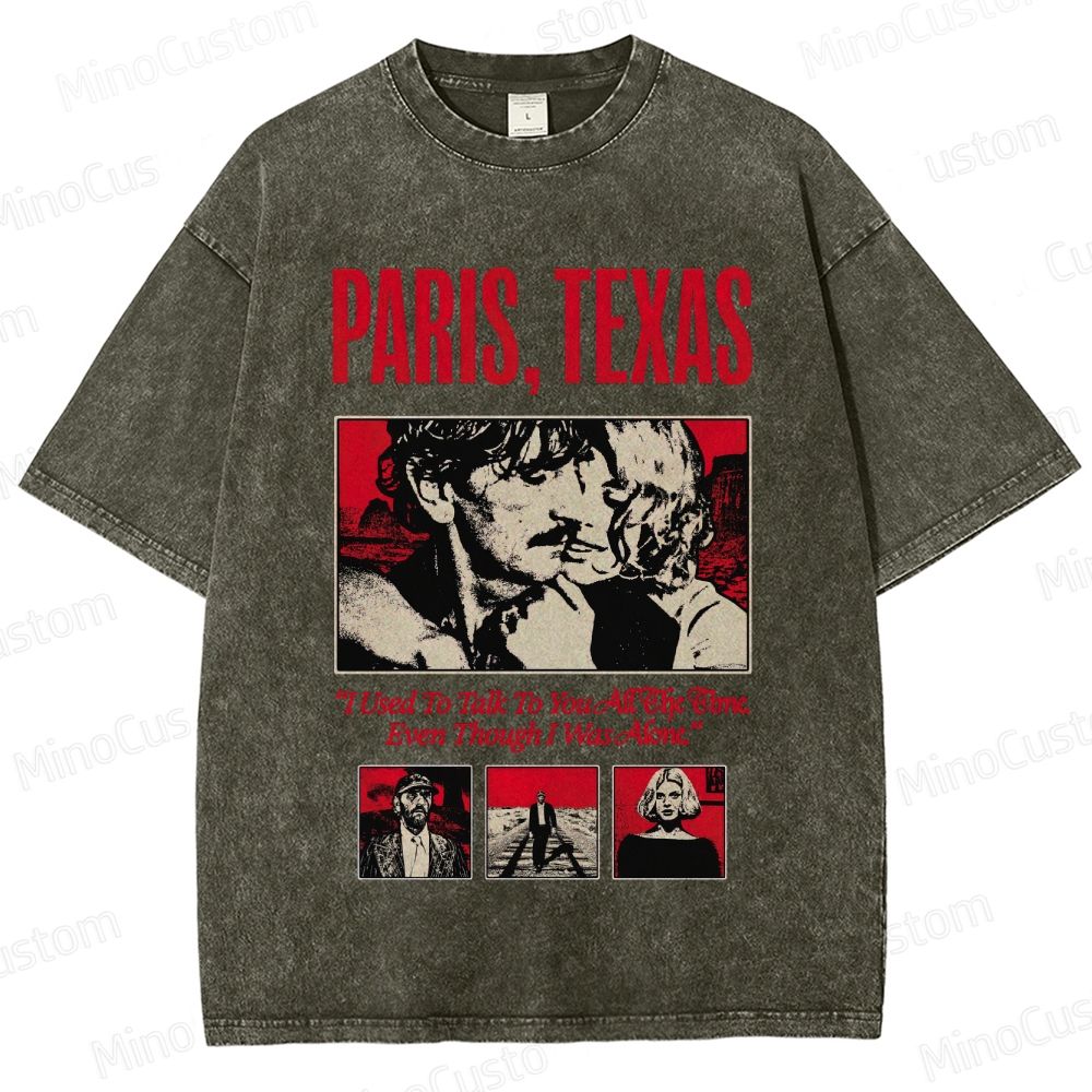 Paris, Texas Movie Graphic Washed T - Shirt
