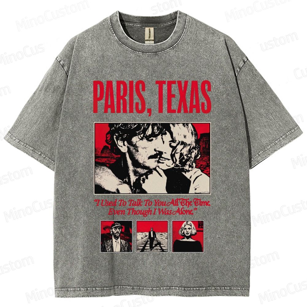 Paris, Texas Movie Graphic Washed T - Shirt