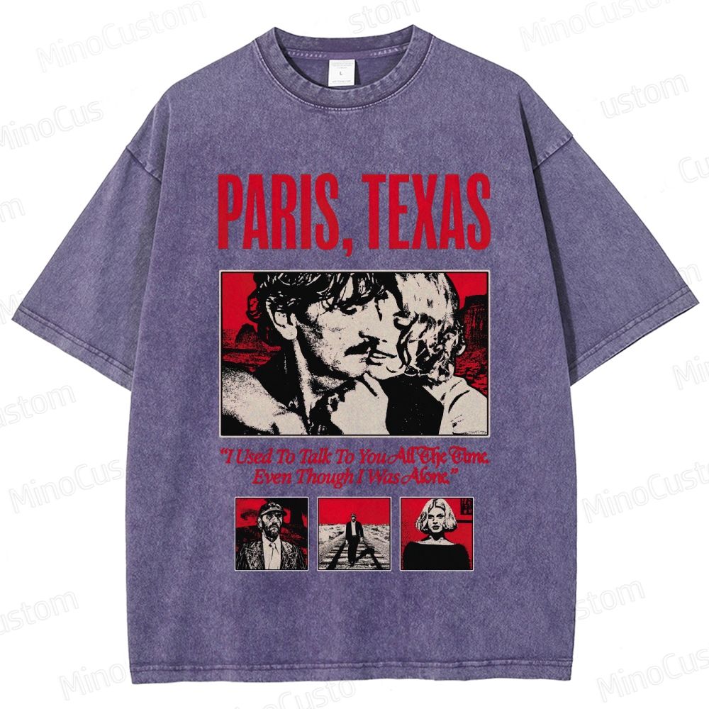 Paris, Texas Movie Graphic Washed T - Shirt