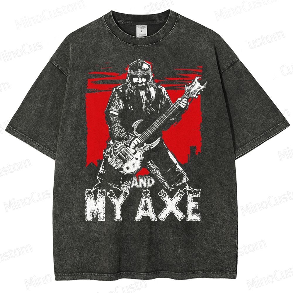 Gimli And My Ax Lord Of The Rings Vintage Washed T-Shirt