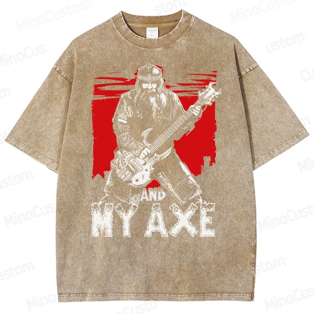 Gimli And My Ax Lord Of The Rings Vintage Washed T-Shirt 