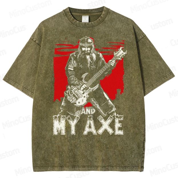 Gimli And My Ax Lord Of The Rings Vintage Washed T-Shirt 