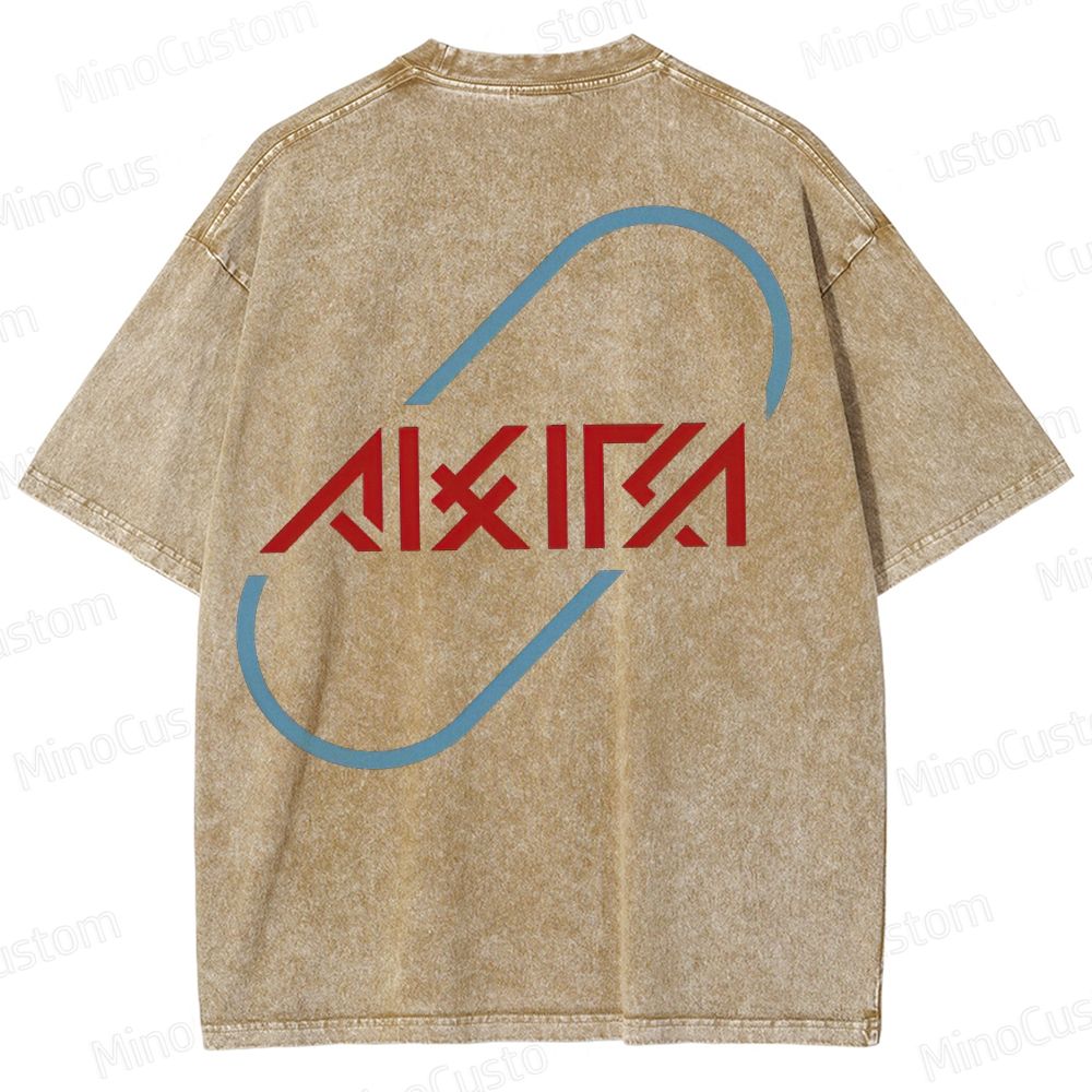 Akira Retro Logo Washed T - Shirt
