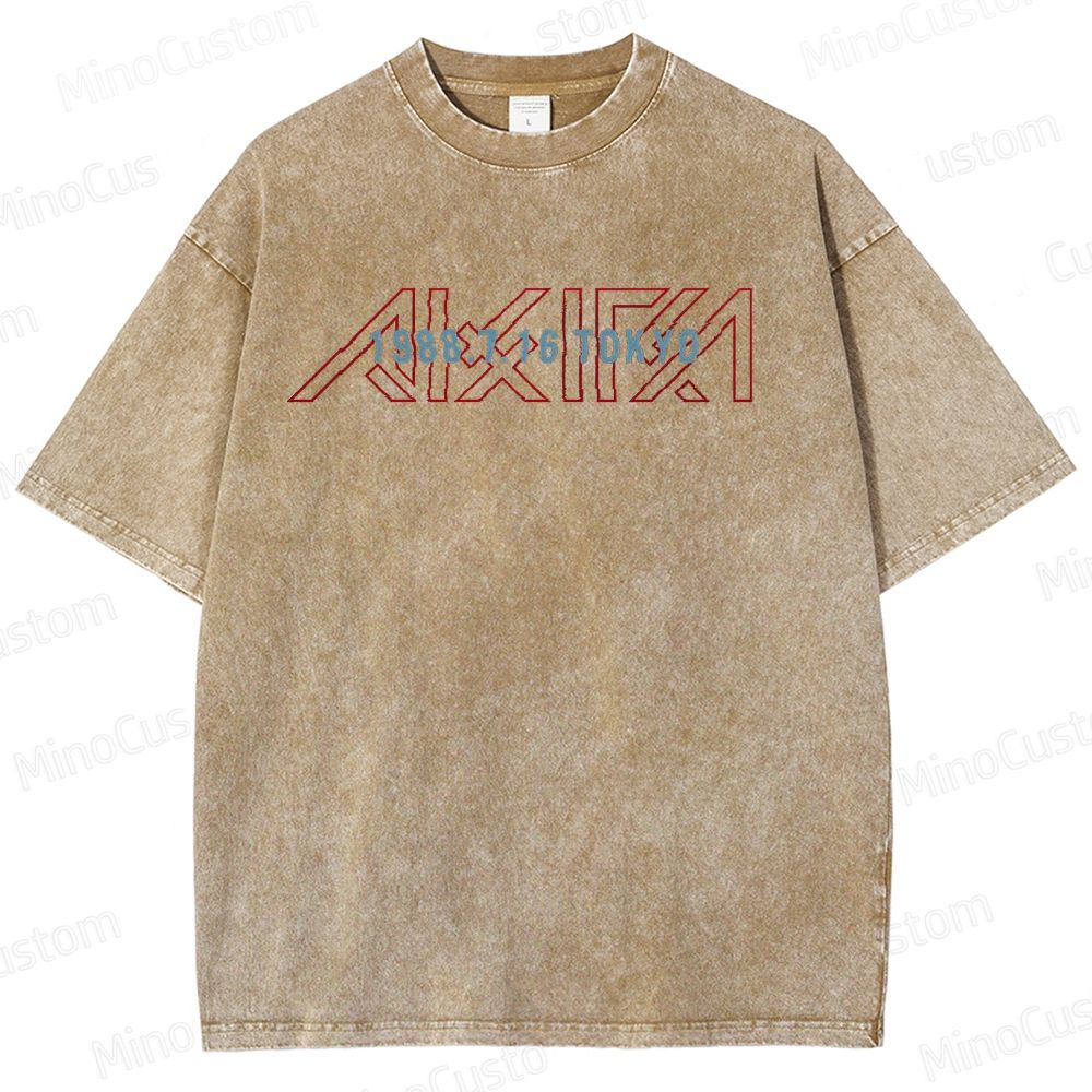 Akira Retro Logo Washed T - Shirt