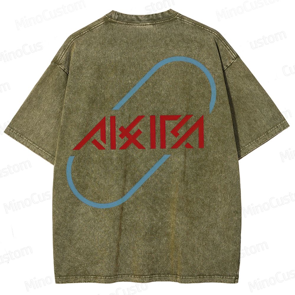 Akira Retro Logo Washed T - Shirt