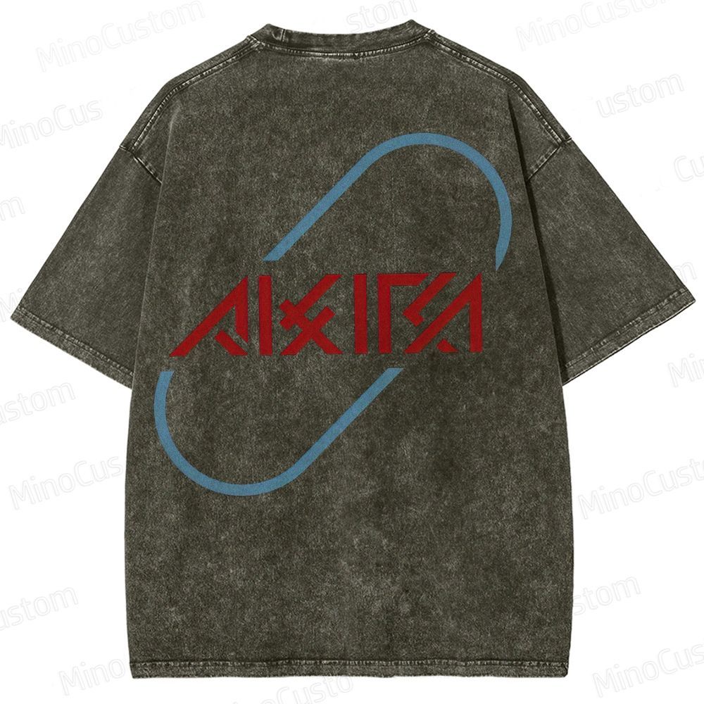 Akira Retro Logo Washed T - Shirt