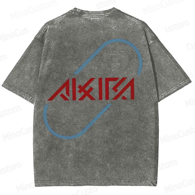 Akira Retro Logo Washed T - Shirt