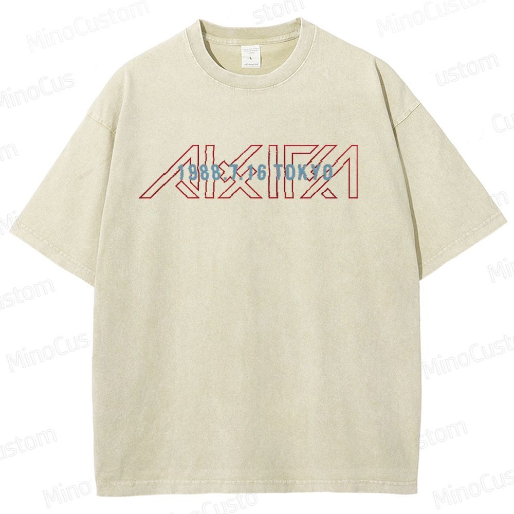 Akira Retro Logo Washed T - Shirt