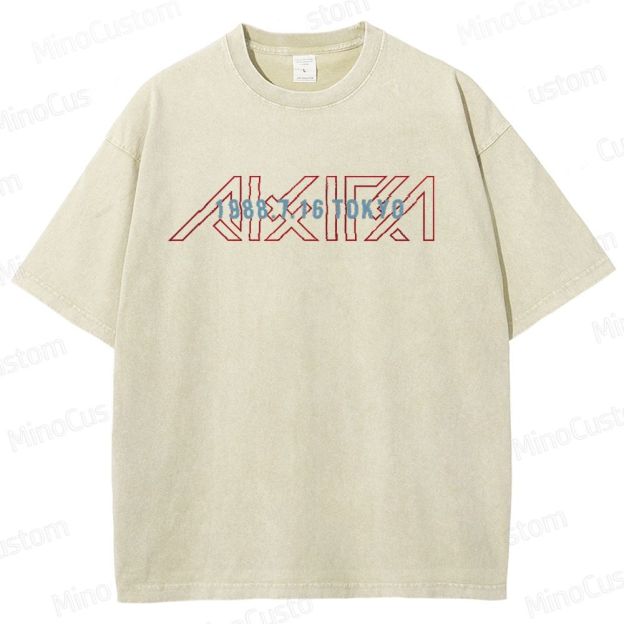 Akira Retro Logo Washed T - Shirt
