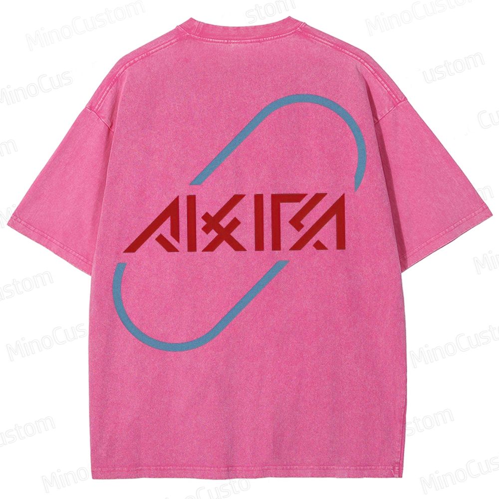 Akira Retro Logo Washed T - Shirt