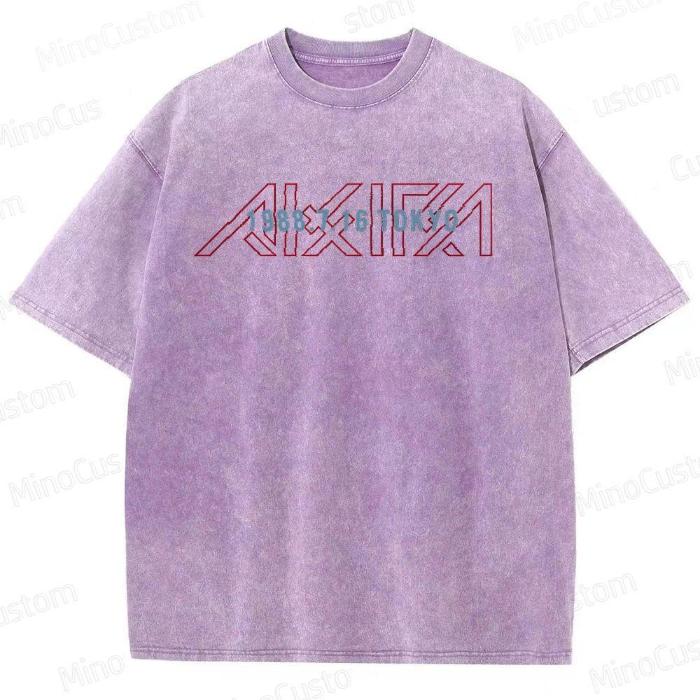 Akira Retro Logo Washed T - Shirt
