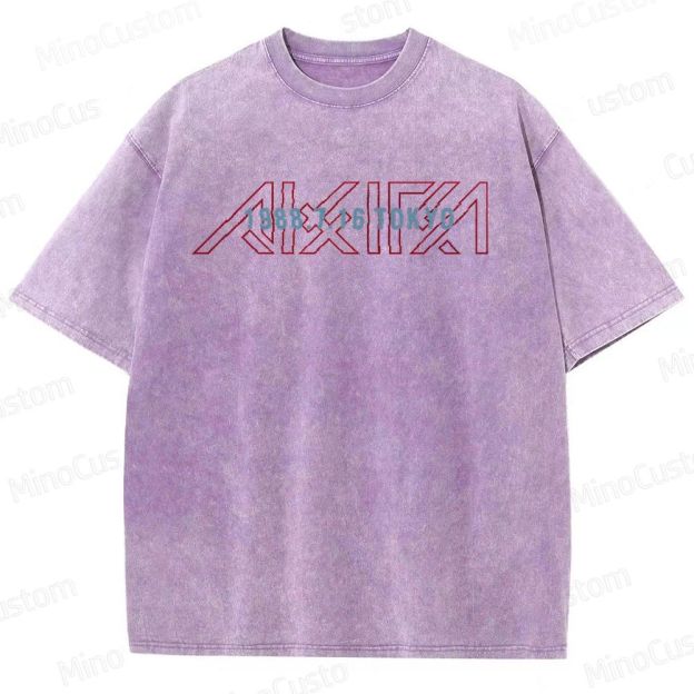 Akira Retro Logo Washed T - Shirt