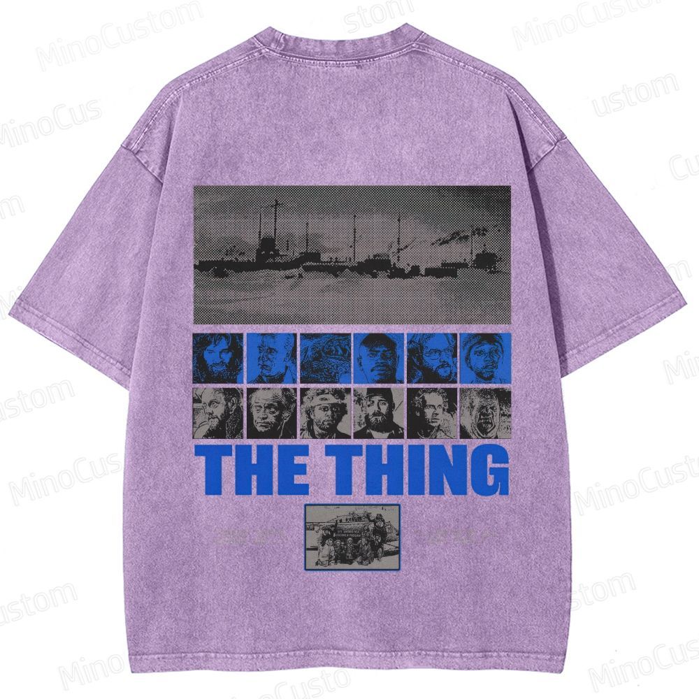 The Thing Movie Retro Graphic Washed T - Shirt