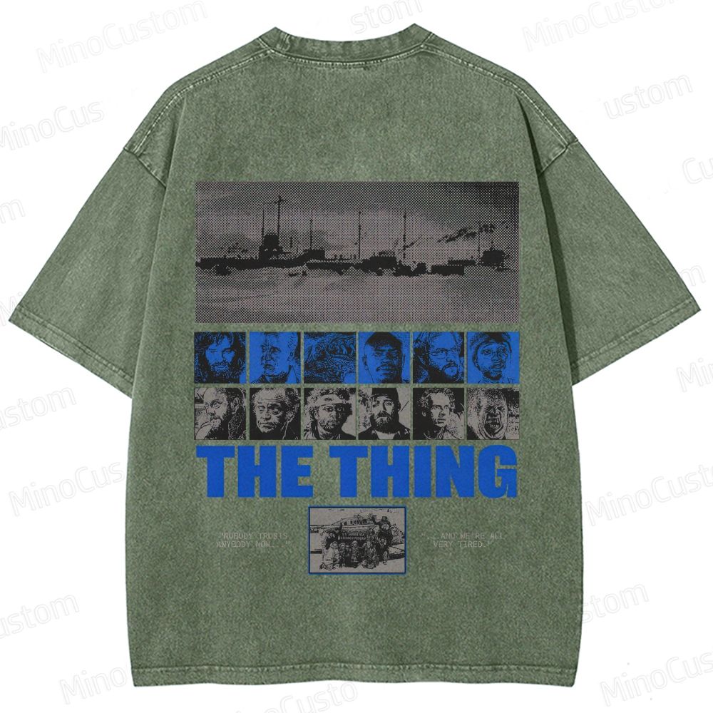 The Thing Movie Retro Graphic Washed T - Shirt