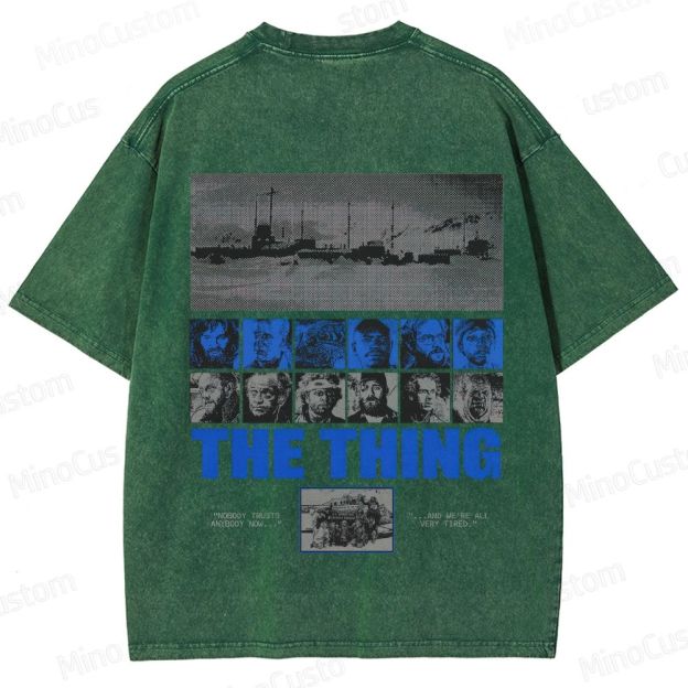 The Thing Movie Retro Graphic Washed T - Shirt