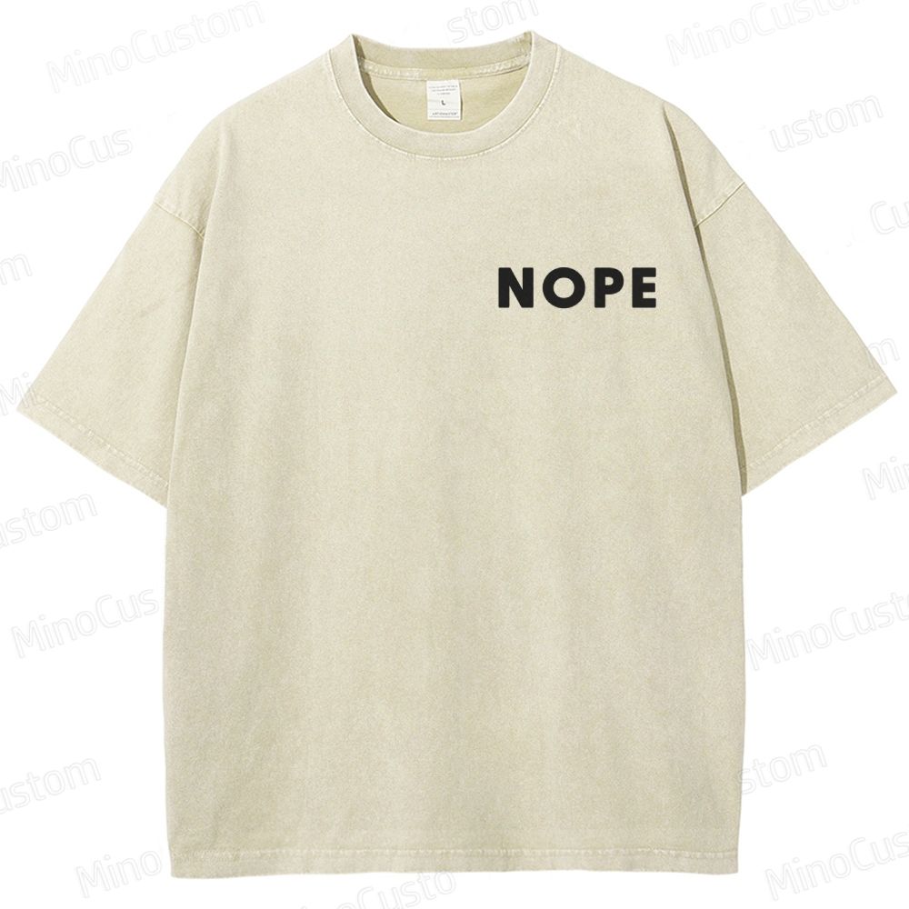 Nope Movie Retro Graphic Washed T - Shirt