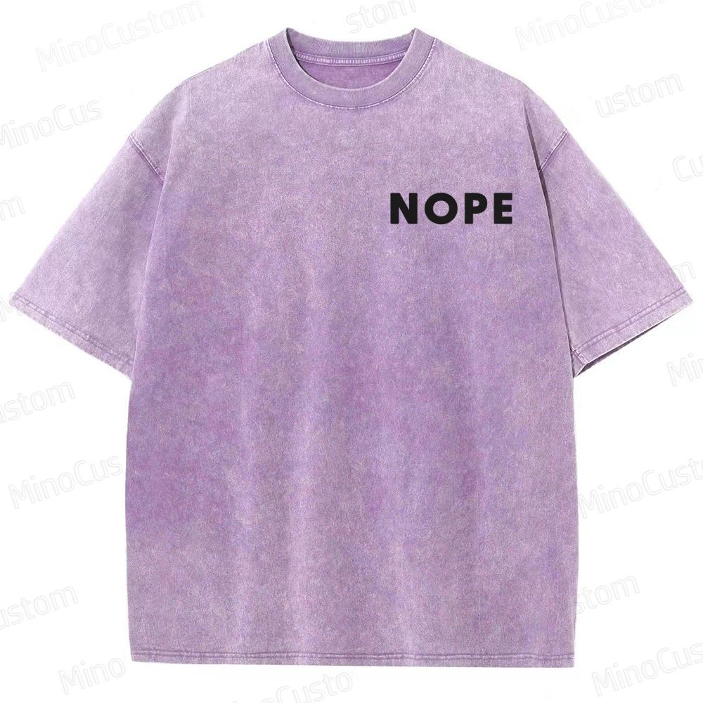 Nope Movie Retro Graphic Washed T - Shirt