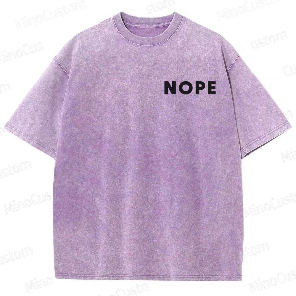 Nope Movie Retro Graphic Washed T - Shirt