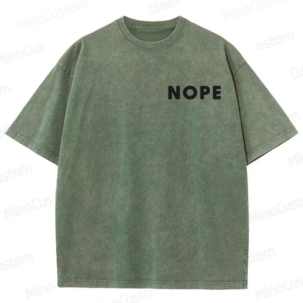 Nope Movie Retro Graphic Washed T - Shirt