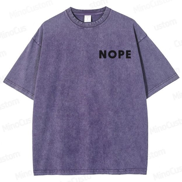 Nope Movie Retro Graphic Washed T - Shirt