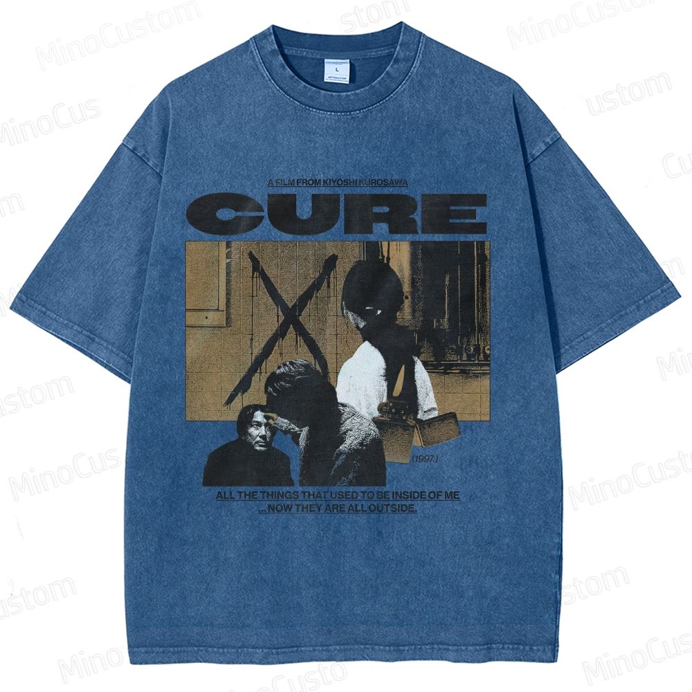 Cure Movie Retro Graphic Washed T - Shirt
