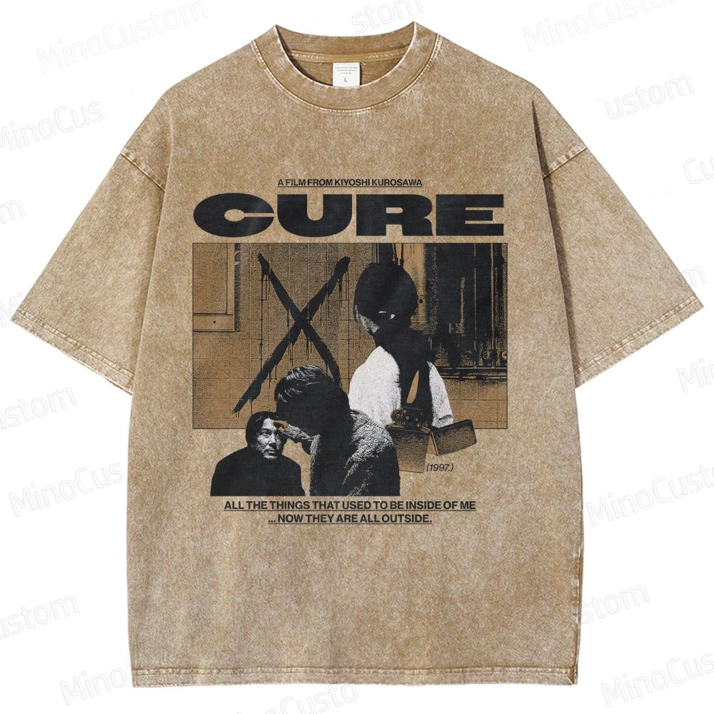 Cure Movie Retro Graphic Washed T - Shirt