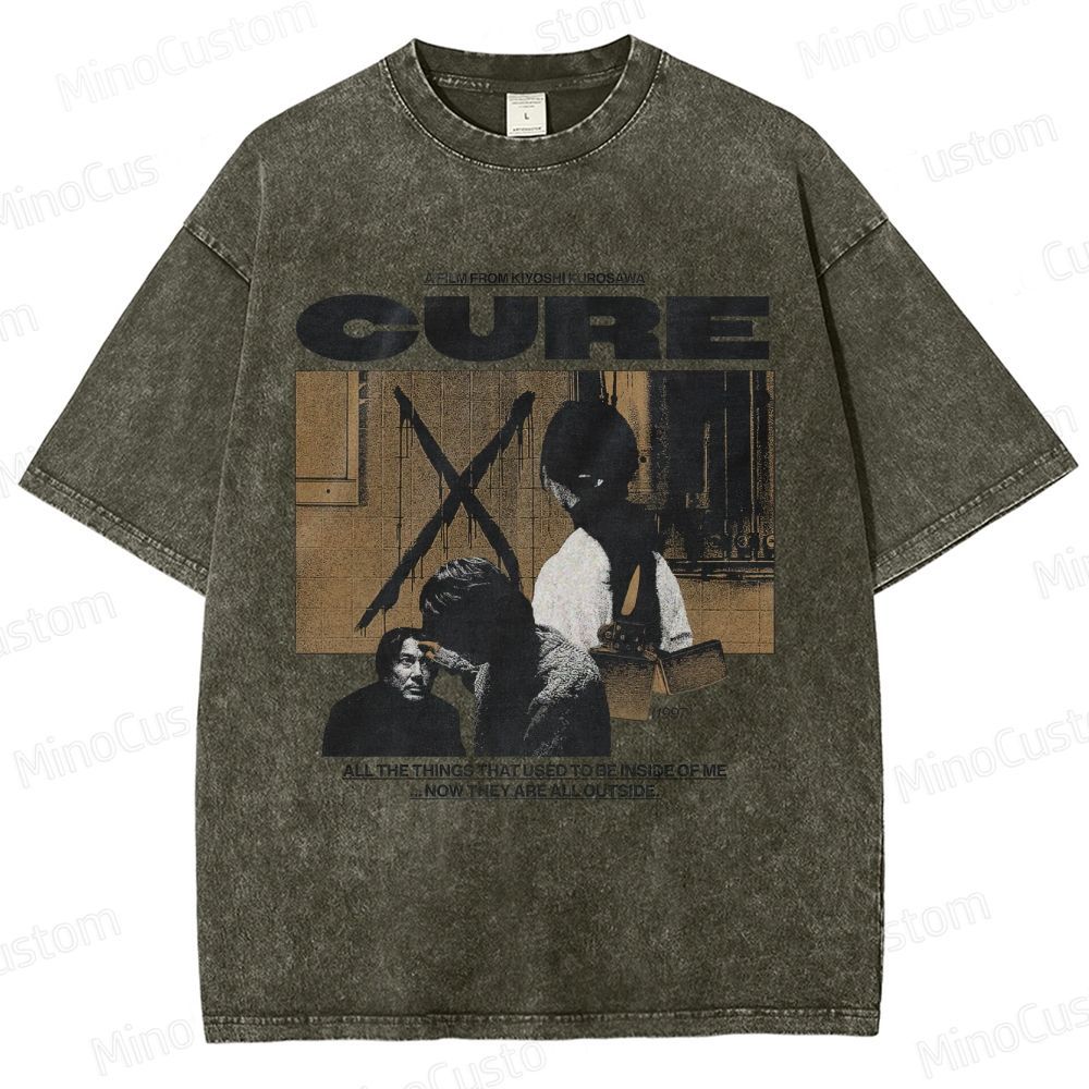 Cure Movie Retro Graphic Washed T - Shirt