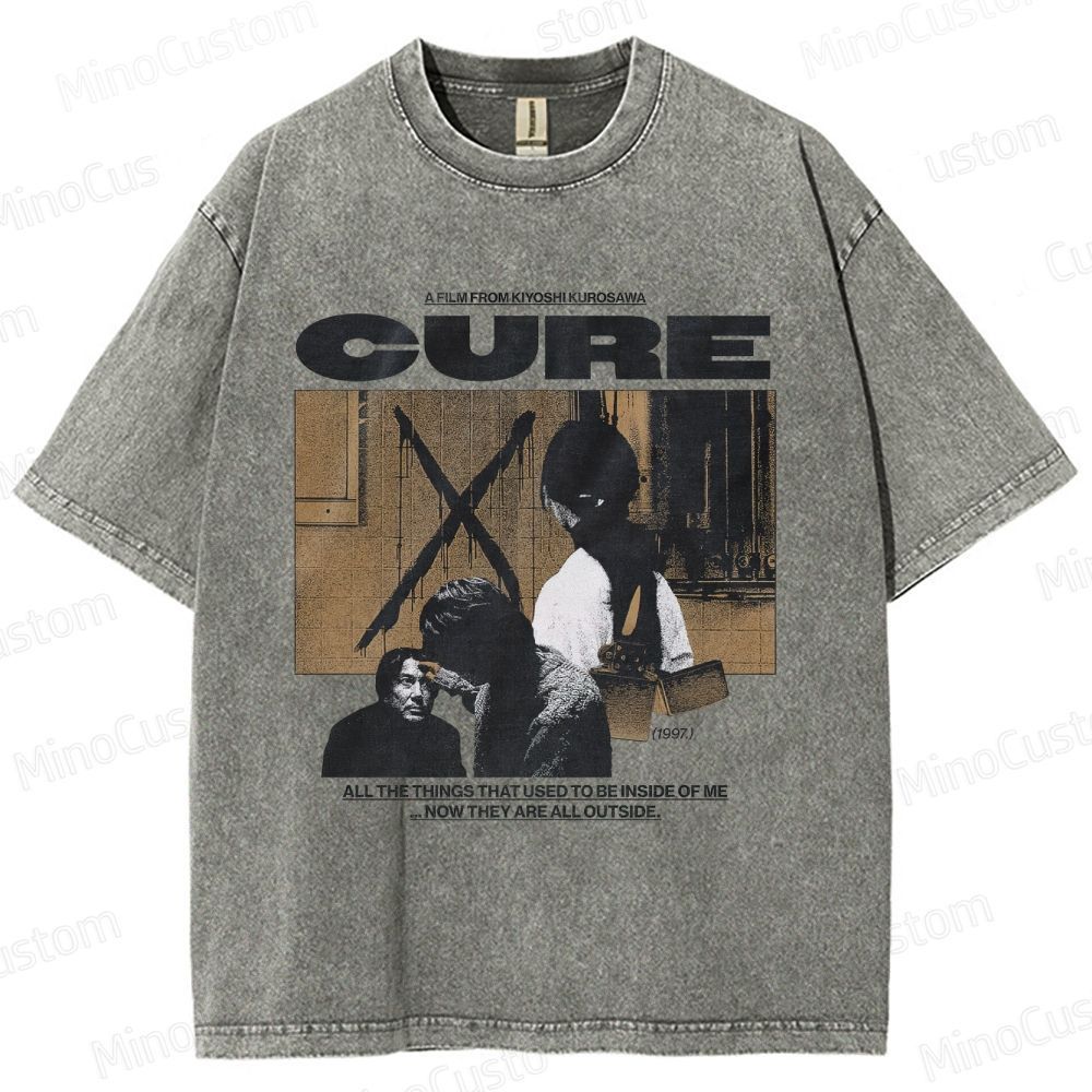 Cure Movie Retro Graphic Washed T - Shirt