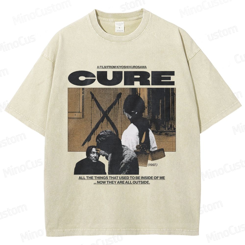 Cure Movie Retro Graphic Washed T - Shirt