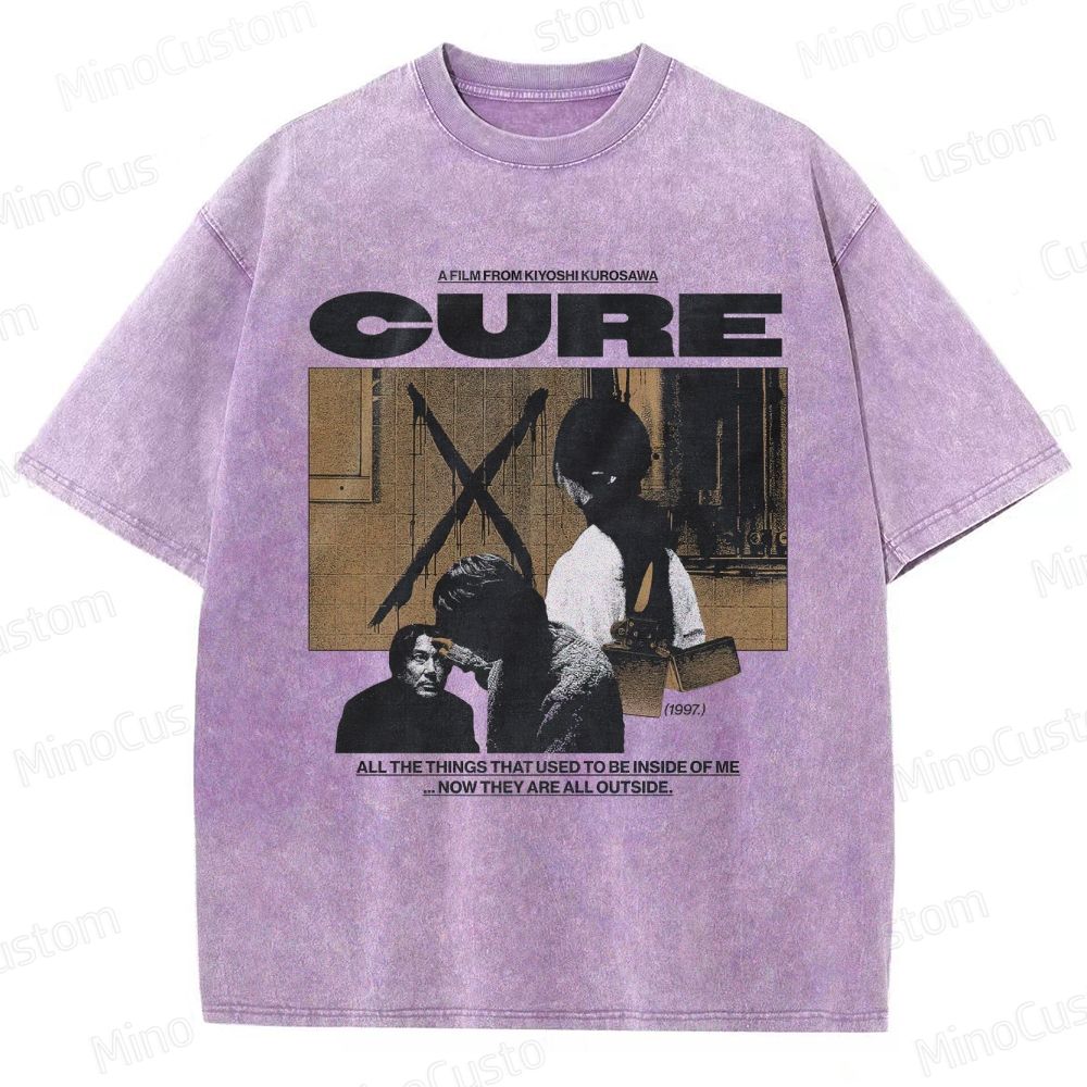 Cure Movie Retro Graphic Washed T - Shirt