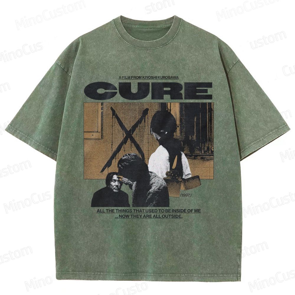 Cure Movie Retro Graphic Washed T - Shirt