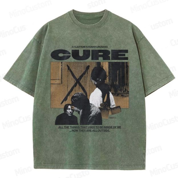 Cure Movie Retro Graphic Washed T - Shirt