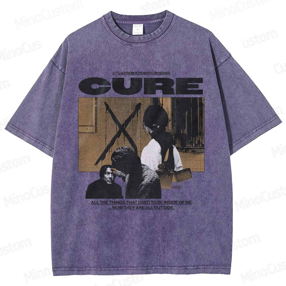 Cure Movie Retro Graphic Washed T - Shirt