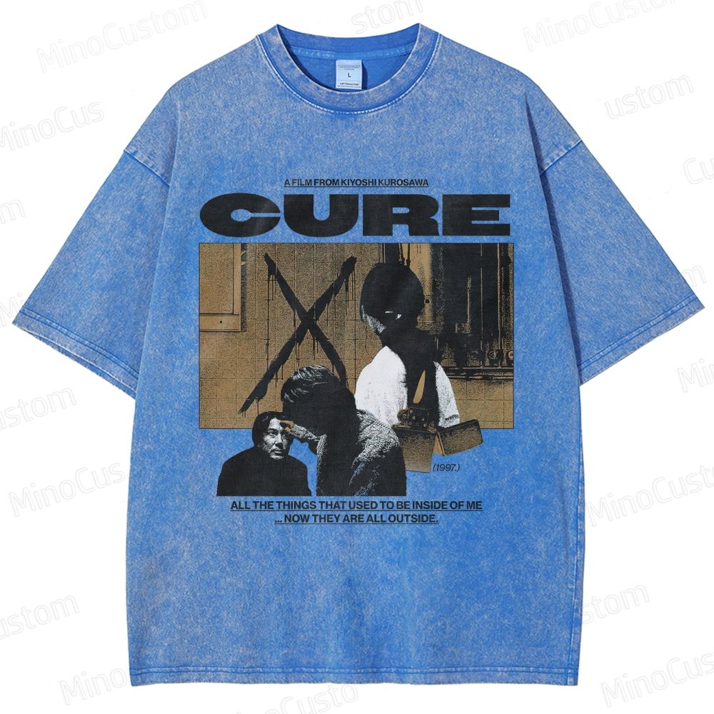 Cure Movie Retro Graphic Washed T - Shirt