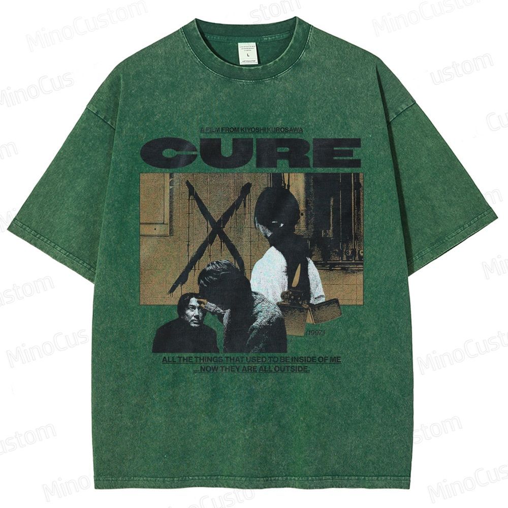 Cure Movie Retro Graphic Washed T - Shirt